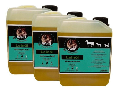 Weiß Premium-Plus LEIN-ÖL 30 Liter 3 x 10L- Markenprodukt Frisch