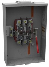 Milbank 200 Amp 3 Phase 7 Jaw Lever Bypass Meter Socket Base U1854XLQGBLGLIS