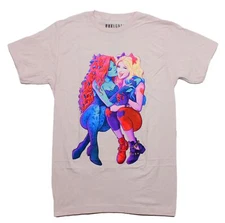 Harley Quinn New Adult T-Shirt -Being Kissed by Poision Ivy