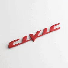 2006-2011 CIVIC Logo Car 3D Rear Tail Letter Emblem Badge New (1pcs Red)