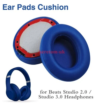 2x Ersatz blaue Ohrpolster für Beats Dr. Dre Studio 2.0 Studio 3.0 Studio 2 3 - Bild 1 von 4