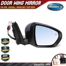 Electric Wing Mirror Drivers for Opel Vauxhall Grandland X 2017-2024 Heated
