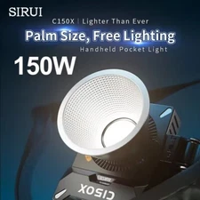 SIRUI C150X 150W Pocket LED Video Light Bi-Color 2800K-6500K APP COB Fill Light