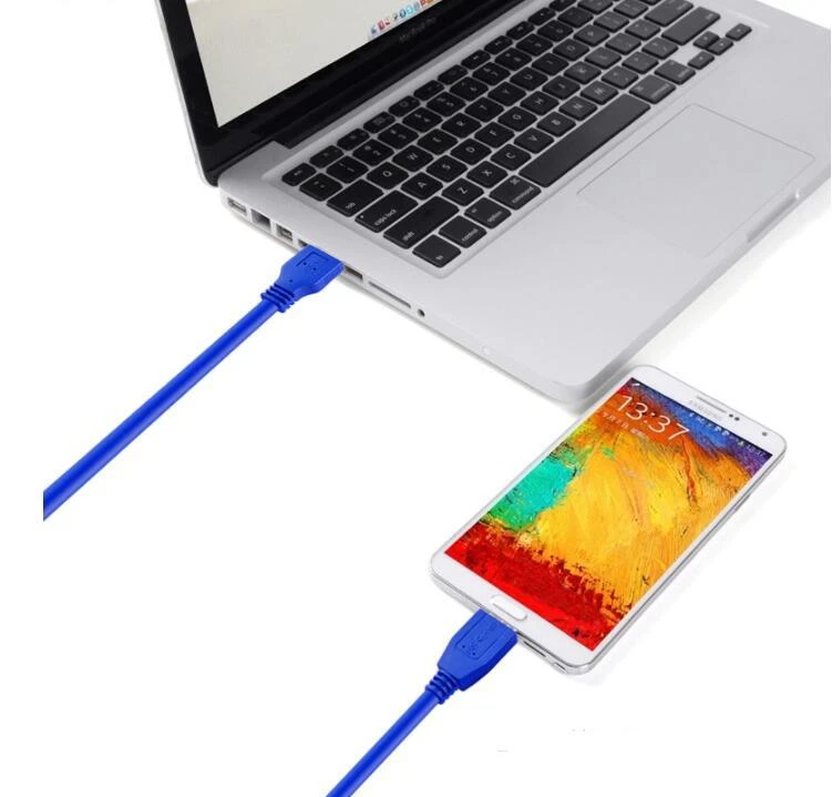 3Ft (1 m) USB 3.0 Super Speed 5Gbps Type A Male to Micro B Male Cable Cord blue - Image 3 of 4