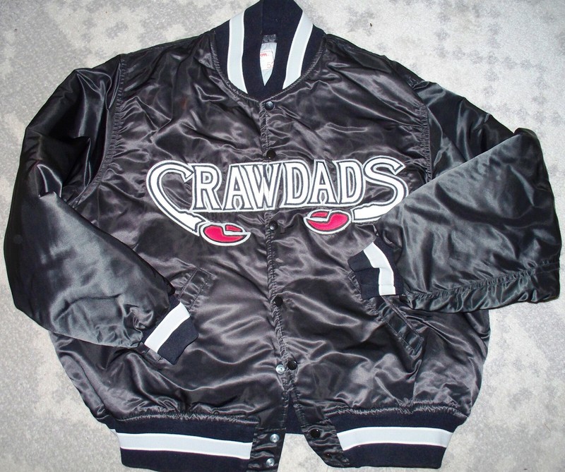 RARE Minor League Baseball Satin Team-Issued Jacket - HICKORY CRAWDADS (L)