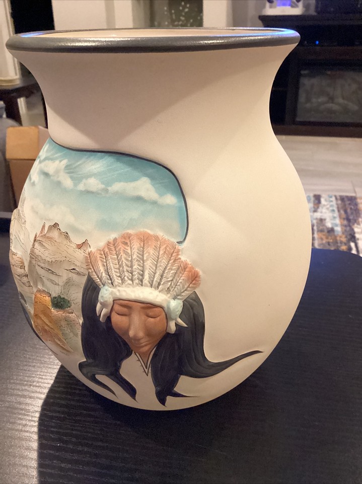 Vintage Native American Southwest Art Pottery Vase Signed Nandi ! eBay