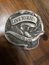 Harley Davidson Live To Ride Ride To Live 75TH Aniv Belt Buckle 1978 AMF USA