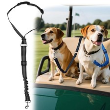 Dog Seat Belt Tether for Golf Cart, Adjustable Golf Dog Collar Leash for Car, Pe