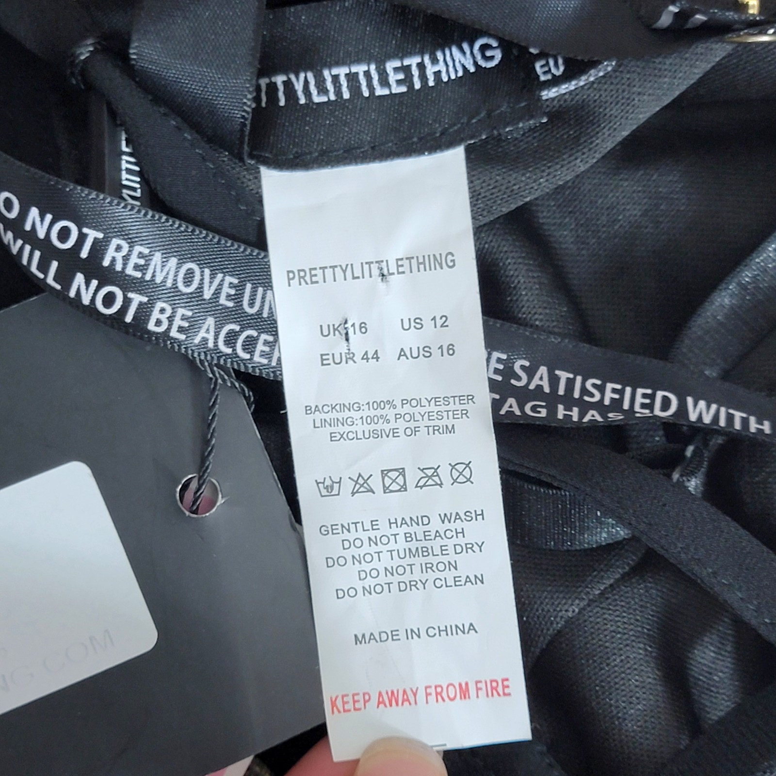 Pretty Little Thing Bralet Womens 12 Black Cicely Multi Sequin Harness Top