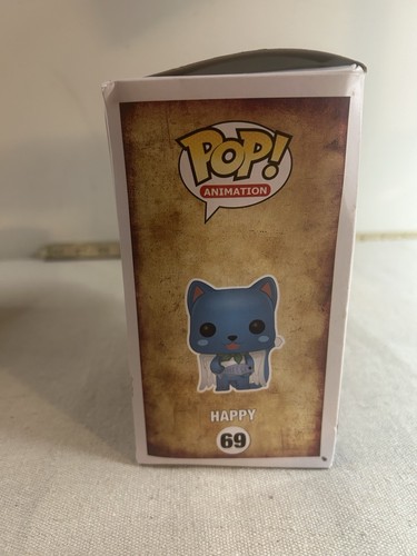 Pop Animation Fairy Tail Happy Flocked 69 Funko Pop Vinyl - Picture 2 of 5