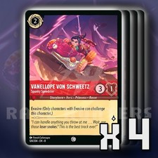 Vanellope Von Schweetz Spunky Speedster 124 C x4 Reign of Jafar Disney Lorcana