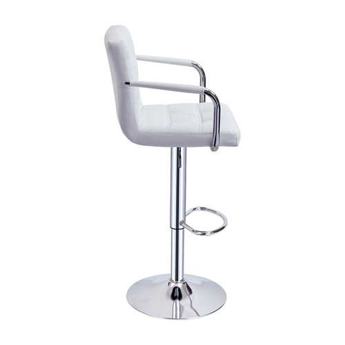 Faux Leather Barstool Chrome Base Stool Counter Height Stool Breakfast Bar Chair - Picture 144 of 172