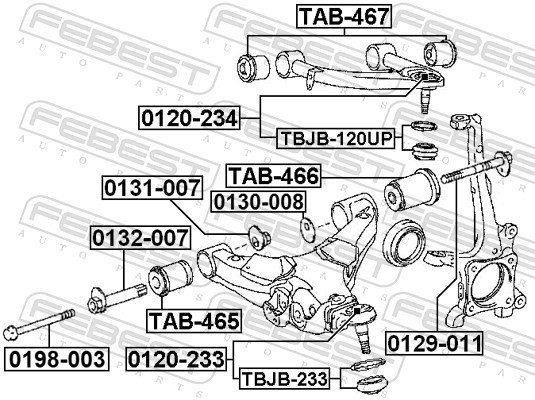 2x ✅Fits FEBEST 0132-007 BUSHING WITH ECCENTRIC TOYOTA LAND CRUISER  ⭐UK Seller⭐