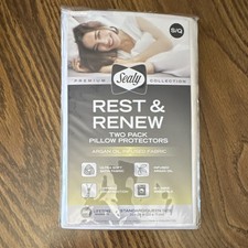 Sealy Argan Oil Satin Pillow Protectors Two Pack Standard/Queen Zippered