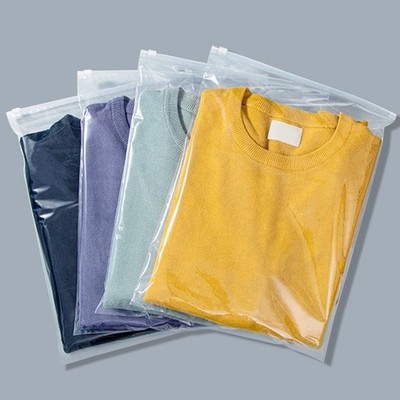 Clear Zipper Poly Bags, 50 Pcs 14x18 Inch Reclosable Plastic Bags Ziplock, wi...