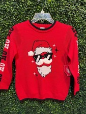 Kids NEW Ugly Christmas M Sweater Cool Santa