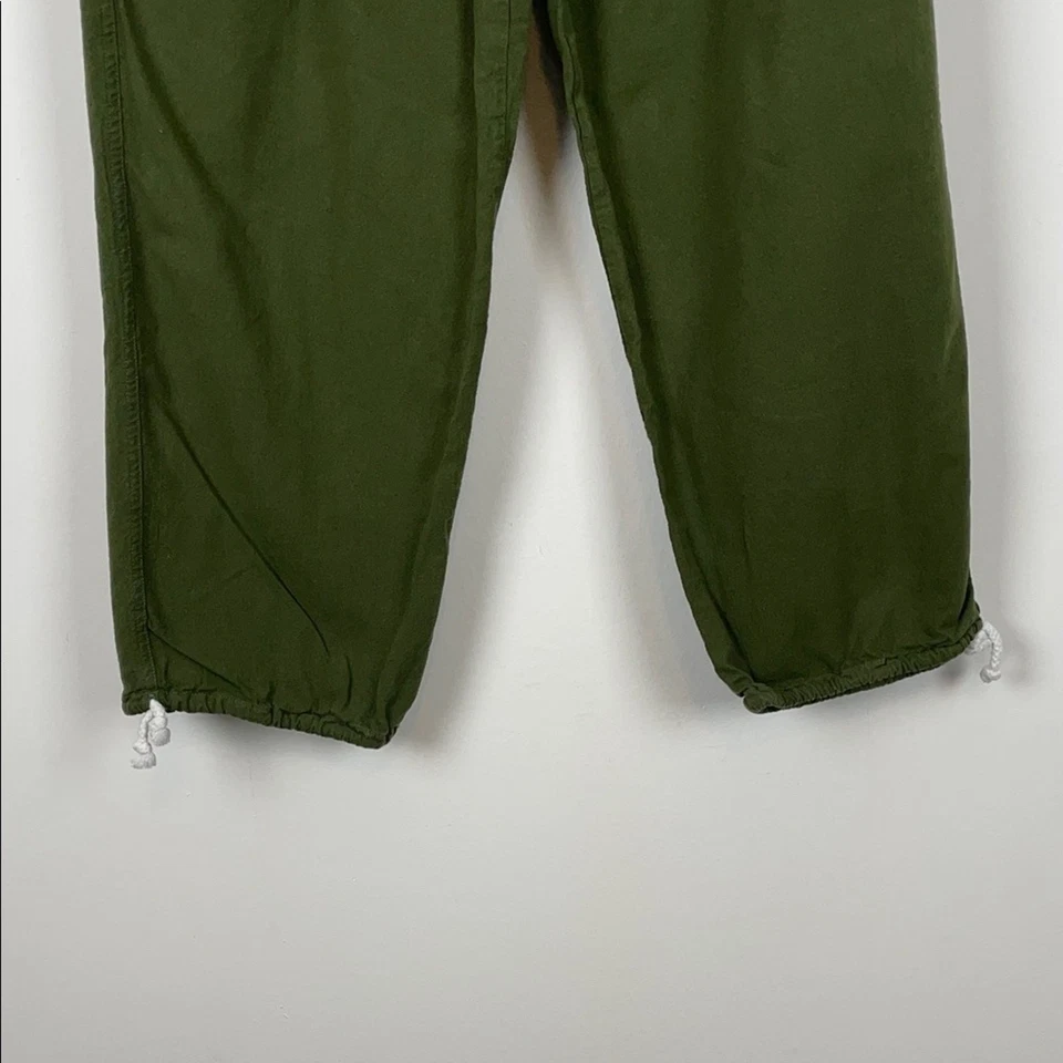 Pantalones de salón Candy Husky verde oliva elástico con cordón cintura para hombre S Foto 3 de 4