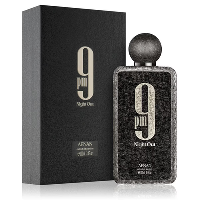 Afnan 9 PM Night Out 3.4 oz Extrait De Parfum for Unisex | Spicy