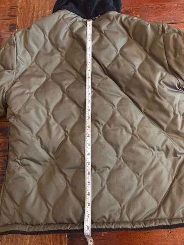 TAION Reversible Black Fleece / Quilted Olive Military Style Jacket image 7
