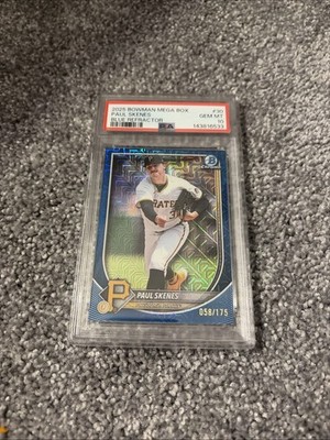 2025 Bowman Mega Box Paul Skenes Blue Refractor /150