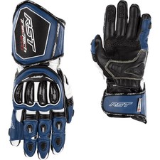RST Tractech Evo 4 Ce Motorbike Motorcycle Leather Gloves Blue / White / Black