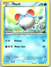 Marill 36/149 Non Holo Boundaries Crossed Pokemon 2012 Mizue NM