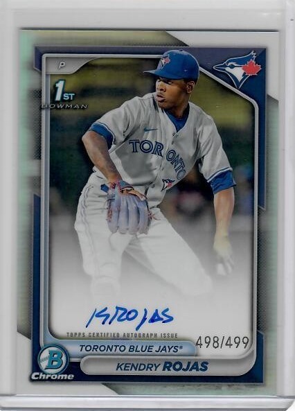 2024 Bowman Chrome Kendry Rojas 1st Bowman Refractor Auto /499