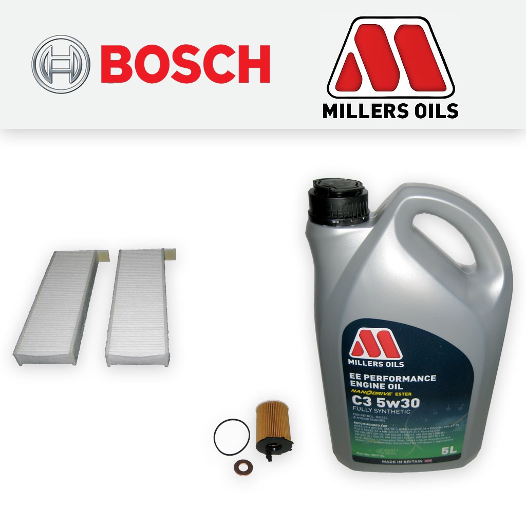 Peugeot 3008 1.6 HDi DV6C 2010-2016 Service kit - Oil Cabin Filters + EE Oil