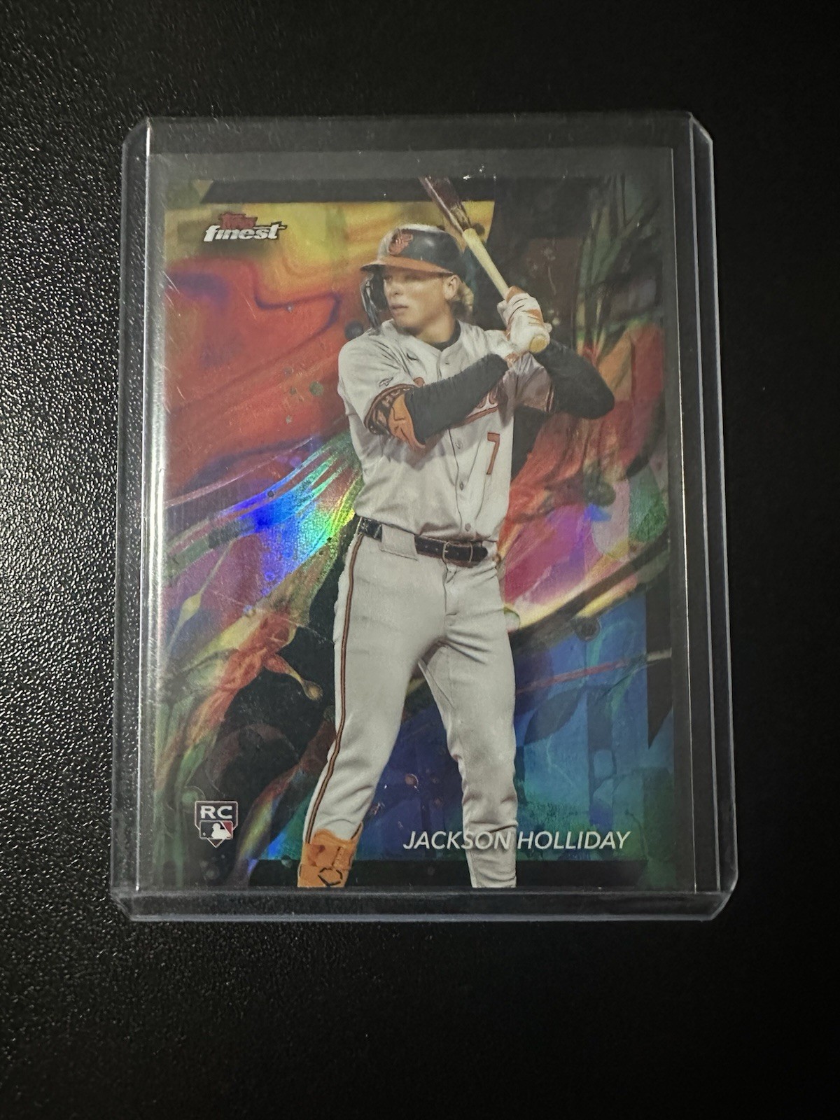 2024 Topps Finest Jackson Holliday Rookie #76 Oil Spill Baltimore Orioles RC SSP