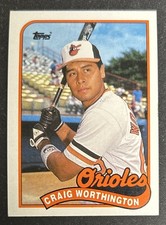 1989 Topps Craig Worthington Baseball Rookie Card (RC) #181 Orioles 3B VG O/C. rookie card picture