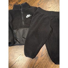 Nike Kids Black Fleece Jogger Set with Logo