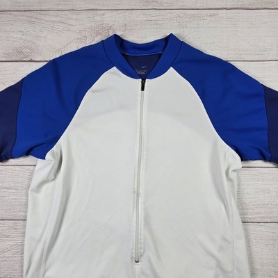 Vintage 90s Nike Cycling Jersey Shirt Mens Large Colorblock 1/4