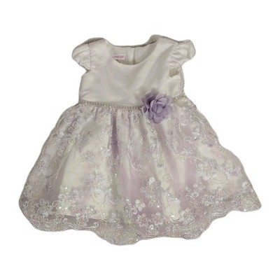 Easter Purple Lilac Iridescent Bonnie Baby Toddler Dress Size 6-9M