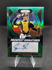 Ethan Salas 2024 Panini Prizm Baseball Prospect Signatures Green Auto NM #PS-ES