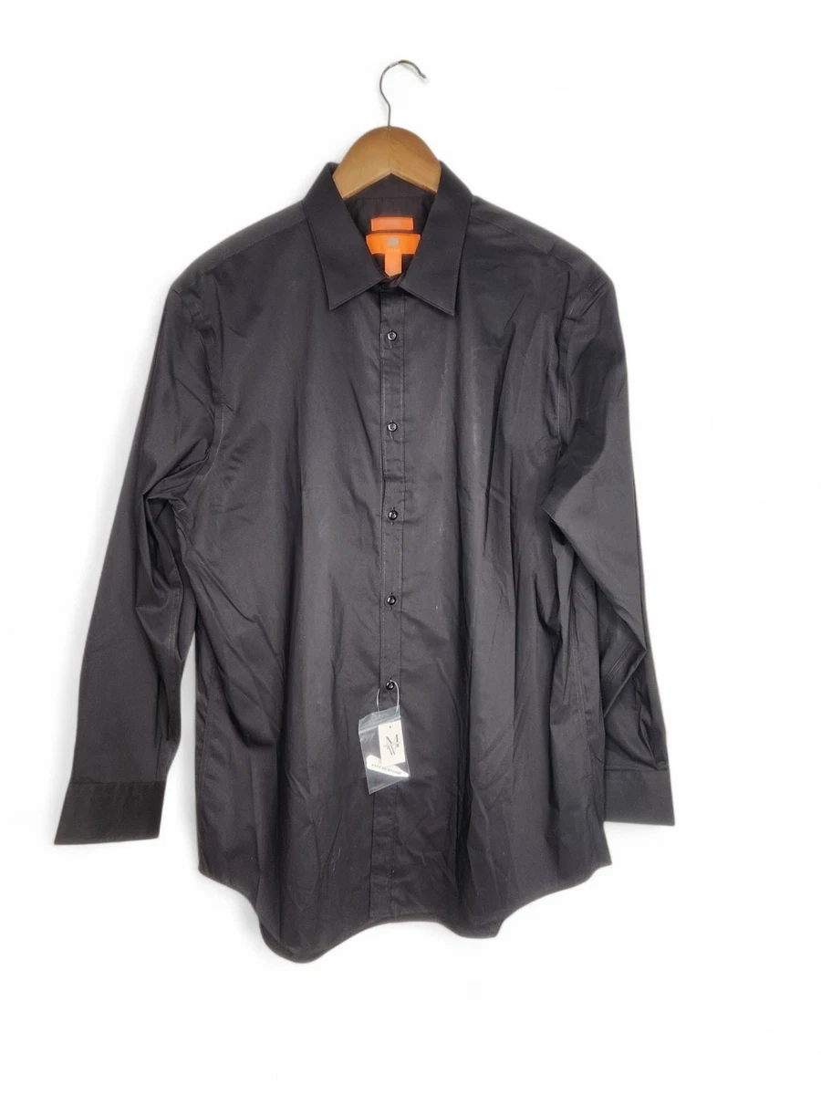 men's wearhouse black dress shirt Men's Black Slim Fit Dress Shirts