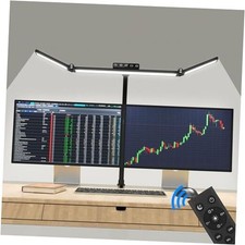 Architect Lamp with Clamp, Double Head Computer Monitor Gooseneck Desk Light