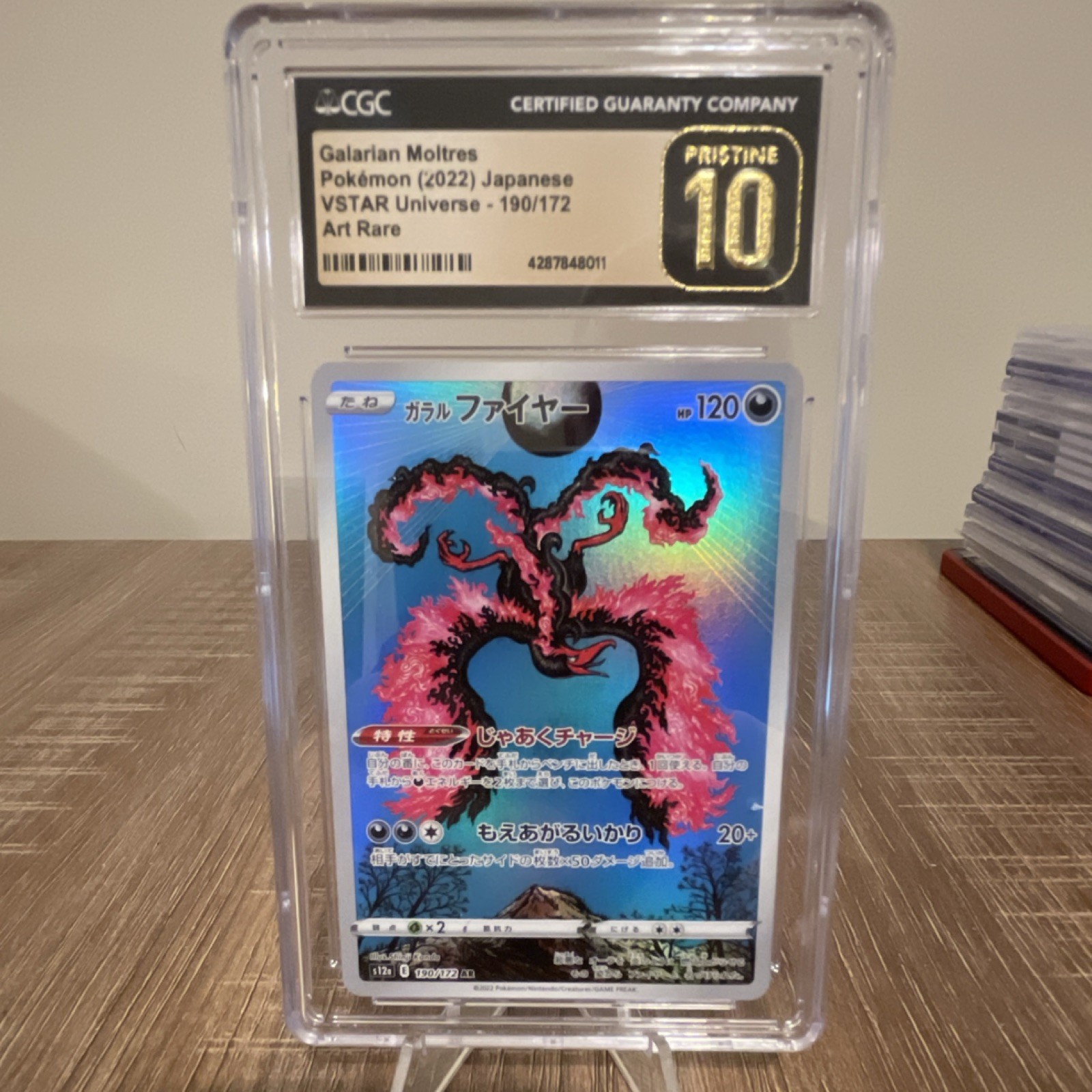 CGC Pristine 10 Galarian Moltres 190/172 VSTAR Universe Art Rare 2022 JP