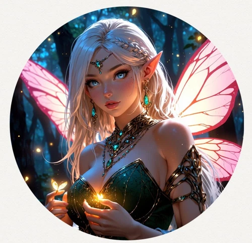 Hayleybug 1 oz Glitterveil Fairy silver Art Round w/ COA mintage 15