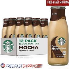 Mocha Frappuccino Coffee Drink 13.7oz Bottle Pack of 12 Chilled Caffeinated New