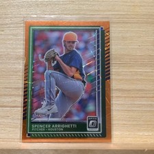 2025 Panini Donruss Optic #47 Spencer Arrighetti Orange Velocity Prizm B-10