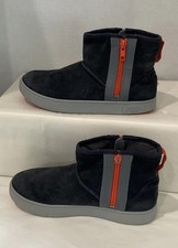 UGG Adler Kids Sz 4 1103641K Navy Blue Suede Kids Ankle Boots Zip - Read-Flaw