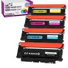 Limeink Toner for Samsung 404s CLT-K404S 1 Black, 1 Each Color 