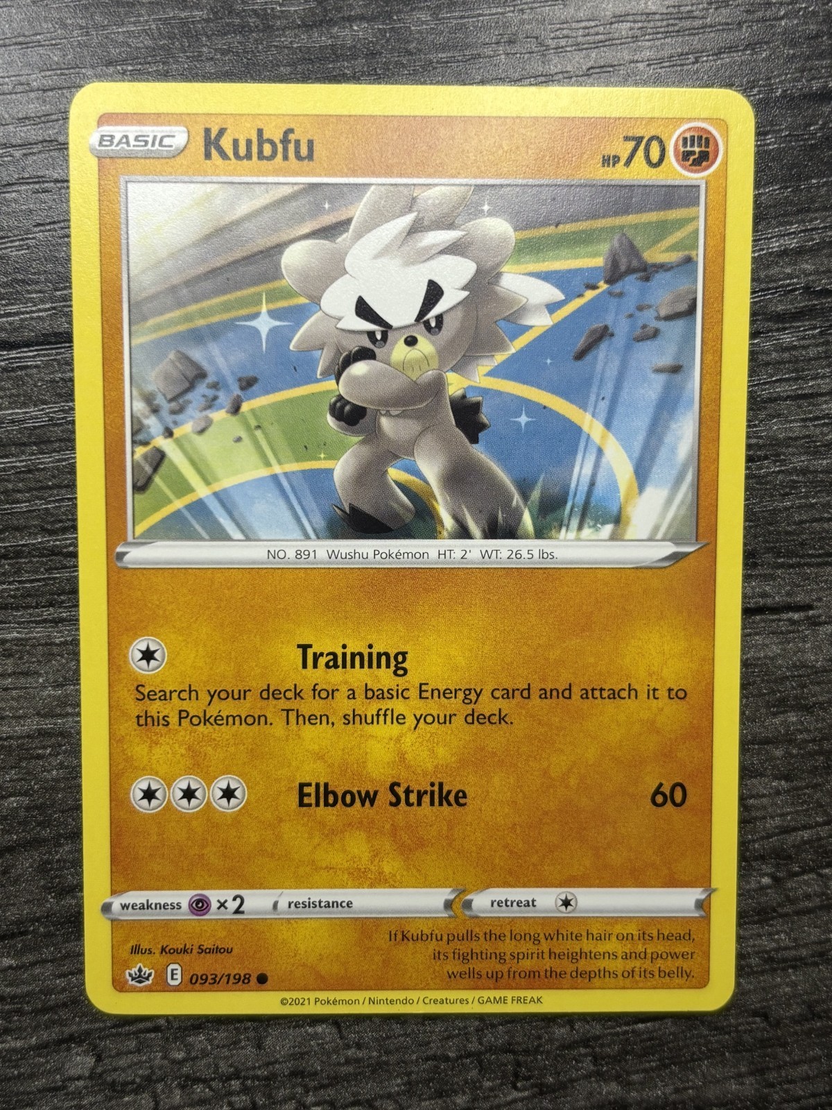 Kubfu 93/198 SWSH06: Chilling Reign Common Pokemon TCG NM