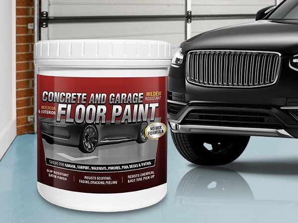 Professional Epoxy Floor Paint Kit -Acrylic Concrete Coating for Garage，1 Gallon