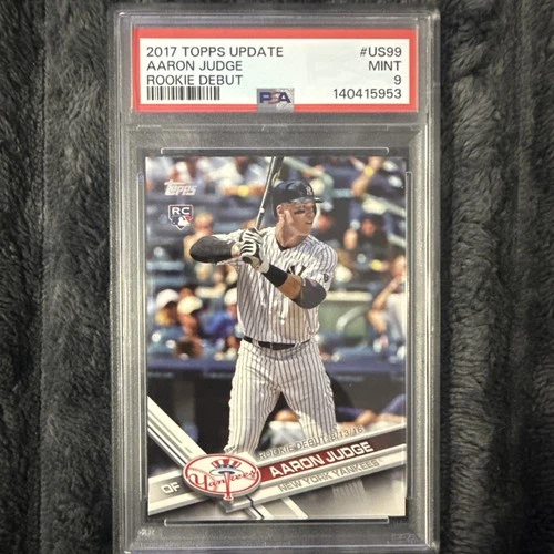 2017 TOPPS UPDATE ROOKIE DEBUT #US99 AARON JUDGE ROOKIE RC PSA 9