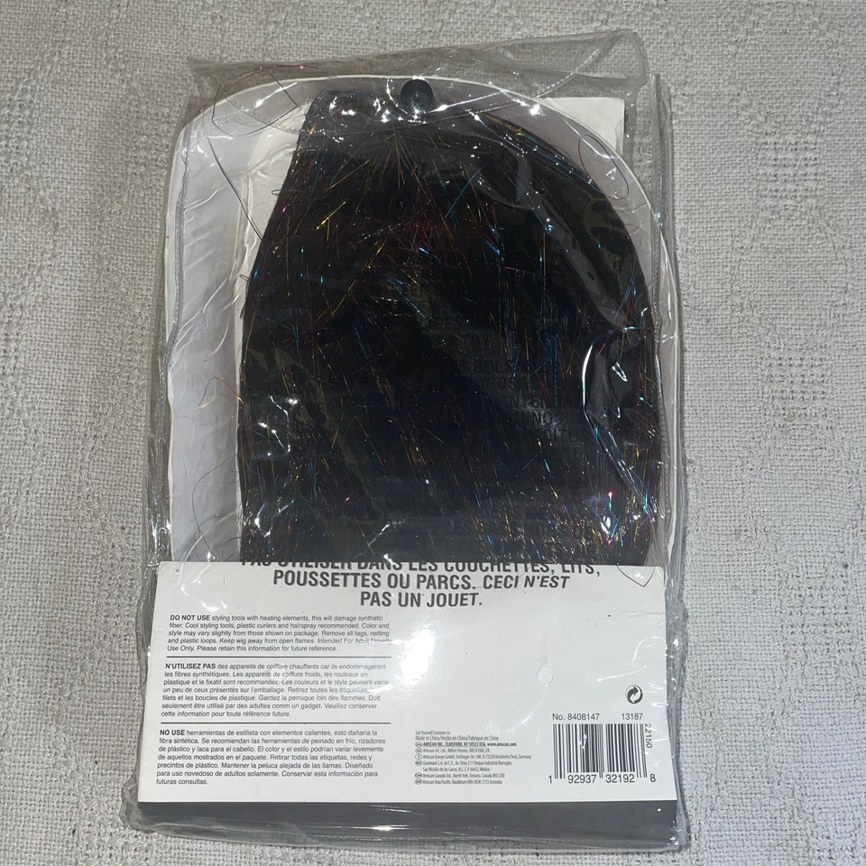 Peluca Larga Oropel Traje Usted Adulto Elegante Disfraz Halloween Accesorio Foto 3 de 4