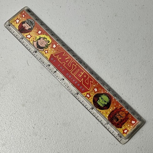 Vintage 1984 Masters of the Universe MOTU He-Man Skeletor Plastic Ruler