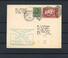 Erstflug Beleg Kanada Montreal/Canada-Albany Oct. 1 1928 - b11741