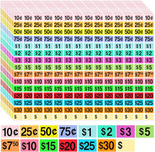 5460 Pcs Garage Sale Stickers, 1/2" X 3/4" Yard Sale Price Tags Stickers Rectang