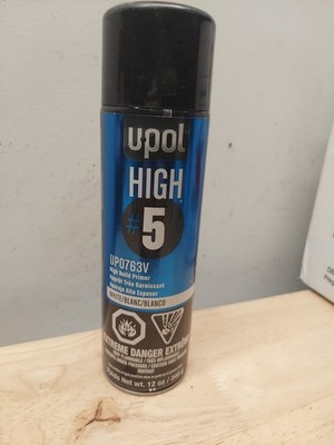 U-POL HIGH #5 White/Blanco HIGH BUILD PRIMER SPRAY CAN 12 Oz 340 g UPO763V